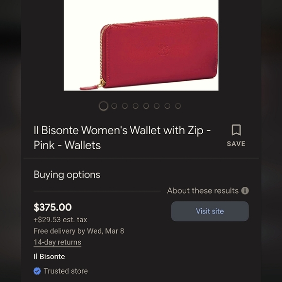 IL Bisonte vintage red pebbled Italian leather travel/cosmetic bag - RARE** - Picture 8 of 8